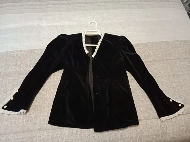 Falda y blusa fallera rosa y plata