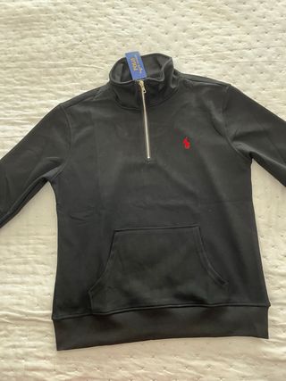 Sudadera Polo Ralph Lauren Negra Media Cremallera