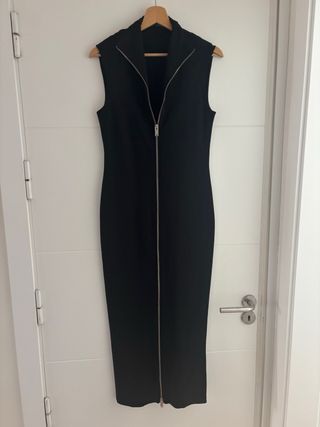 Vestido Negro Zara Cremallera