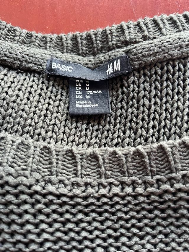 Jersey H&M verde talla M