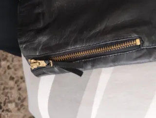 Chaqueta Biker Piel Mango Talla XL