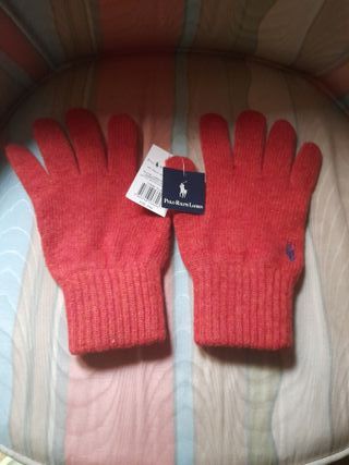Guantes Polo Ralph Lauren Lana Naranja