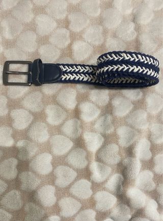Cintura intrecciata blu e bianca