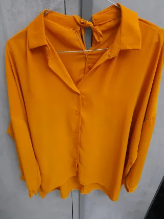 Camicia donna maniche 3/4 con laccio