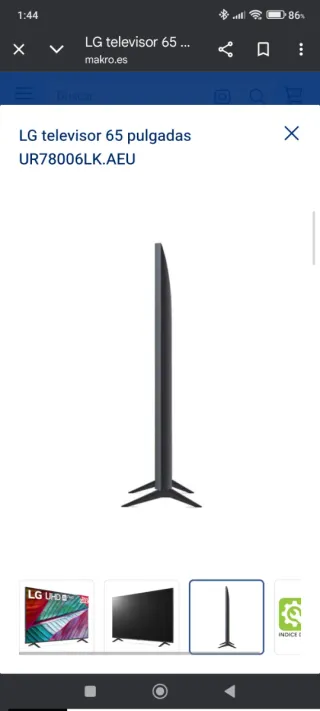 Smart TV LG 65 Negro