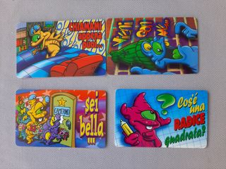 15 Carte Mostri di Bravura Kinder Ferrero 1998