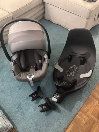 Silla coche Cybex + Base Isofix + soportes