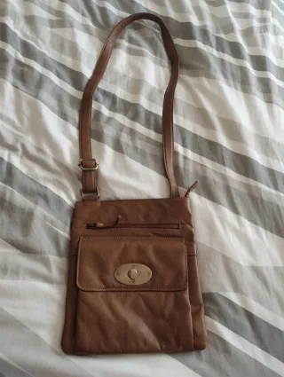 Bolso de piel marrón Debenhams