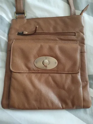 Bolso de piel marrón Debenhams