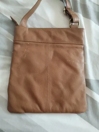 Bolso de piel marrón Debenhams