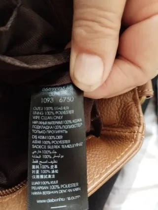 Bolso de piel marrón Debenhams