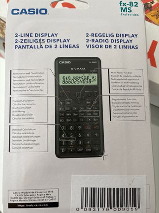 Calculadora Casio fx-82MS 240 Funciones