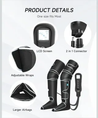 Masajeador de piernas Alljoy negro