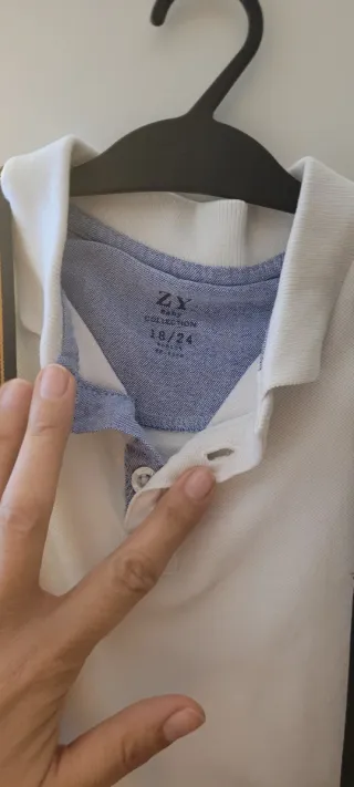 Conjunto bebé polo y bermudas con tirantes