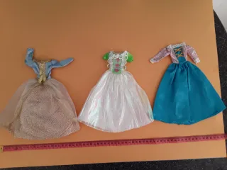 3 Vestidos Muñeca Princesa Largos