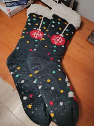 Calcetines de casa navideños talla única