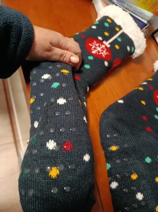 Calcetines de casa navideños talla única