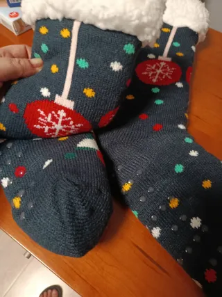 Calcetines de casa navideños talla única