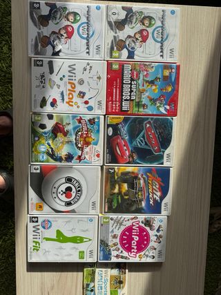 Lote de 8 Juegos Wii: Mario Kart, Cars, Wii Fit...