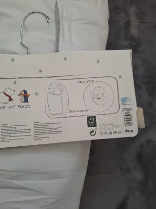 Saco universal bebé Bbest 0+ blanco dibujos nuevo