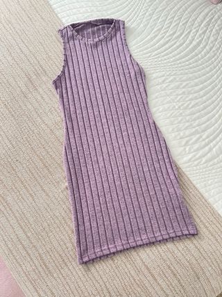 Vestido de canalé sin mangas