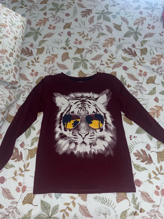 Camiseta manga larga tigre con gafas