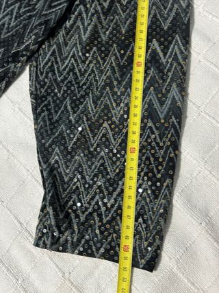 Camisa lentejuelas gris plata L