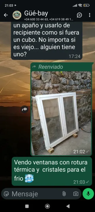 Ventana de 1,20*1,20 abatible