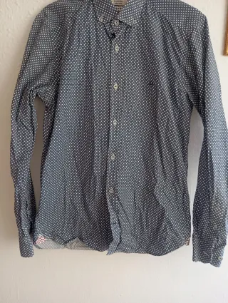 Camisa italiana Maestro azul y blanco