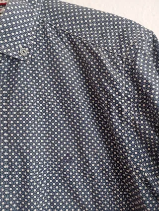 Camisa italiana Maestro azul y blanco