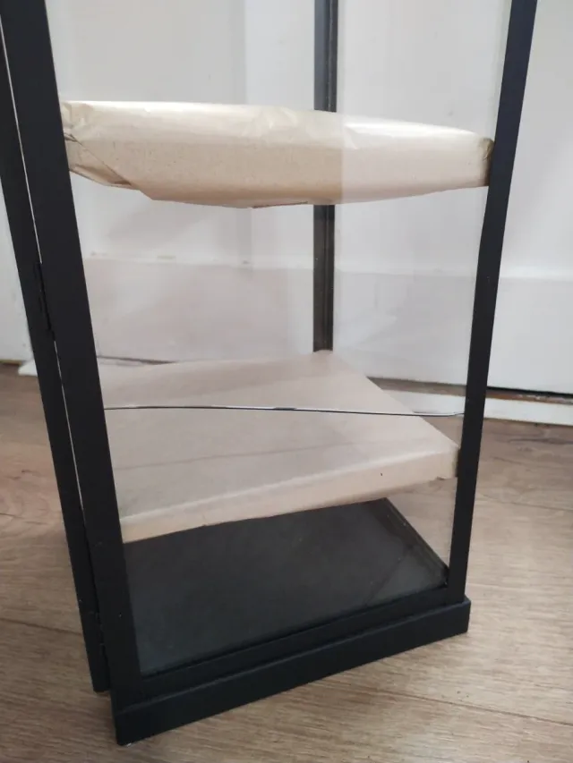 Faro in ferro nero con manico in cristallo Home