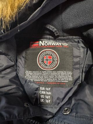 Chaqueta Geographical Norway Negra y Roja