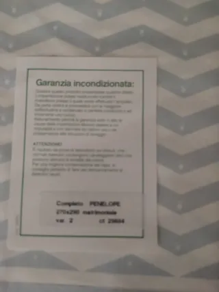 Completo Lenzuola Matrimoniale Valentino