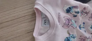 Sudadera Zara Lilo & Stitch Niña Rosa