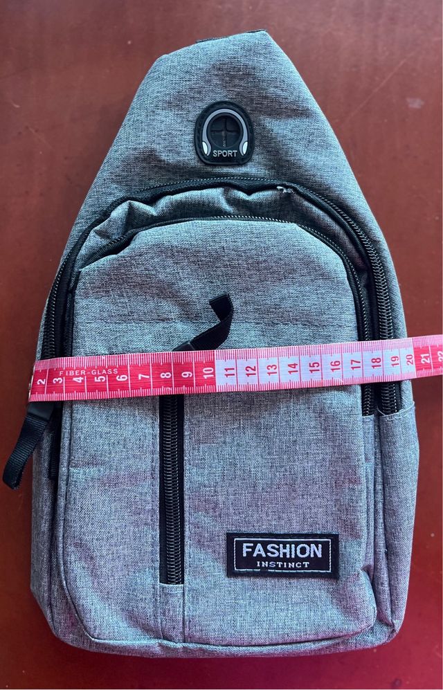 Bandolera gris unisex