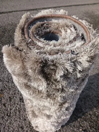 2 Tappeti Shaggy Grigio Argento 60x110