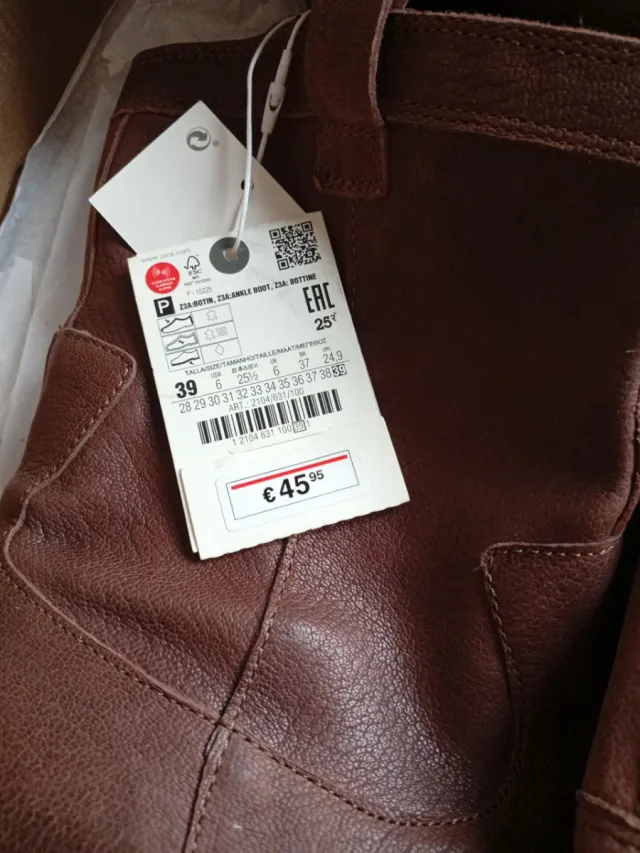 Botines piel Zara talla 39