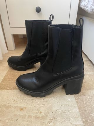 Botines negros tacón plataforma