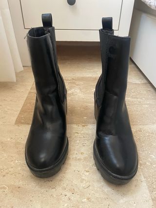 Botines negros tacón plataforma