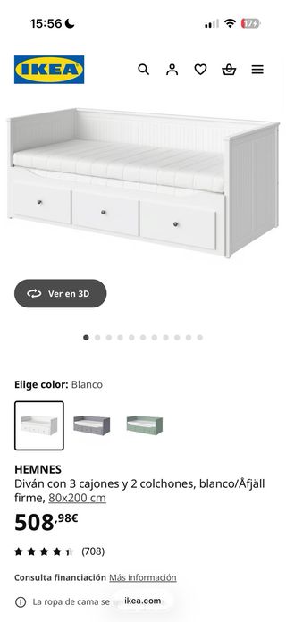 Diván Cama IKEA HEMNES + 2 Colchones