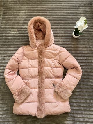 Chaquetón rosa con pelitos