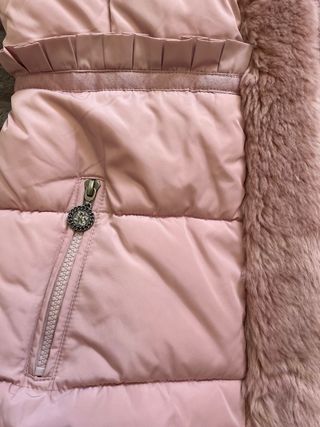 Chaquetón rosa con pelitos