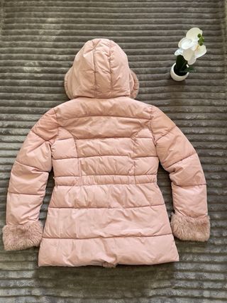 Chaquetón rosa con pelitos