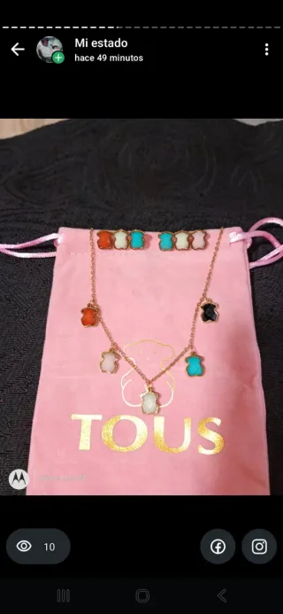 Collar y pendientes Tous acero inoxidable