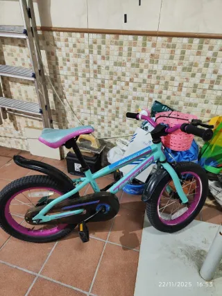 Bicicleta Infantil Rody 16 Azul y Rosa