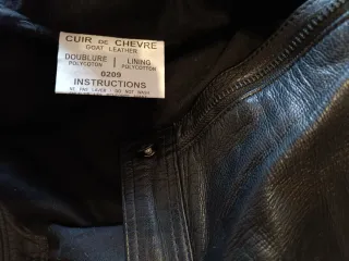 Pantalón de cuero auténtico negro