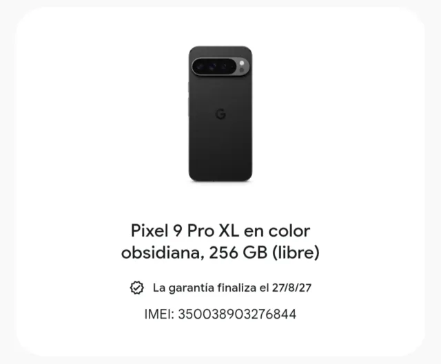 Google Pixel 9 Pro XL 256GB Negro