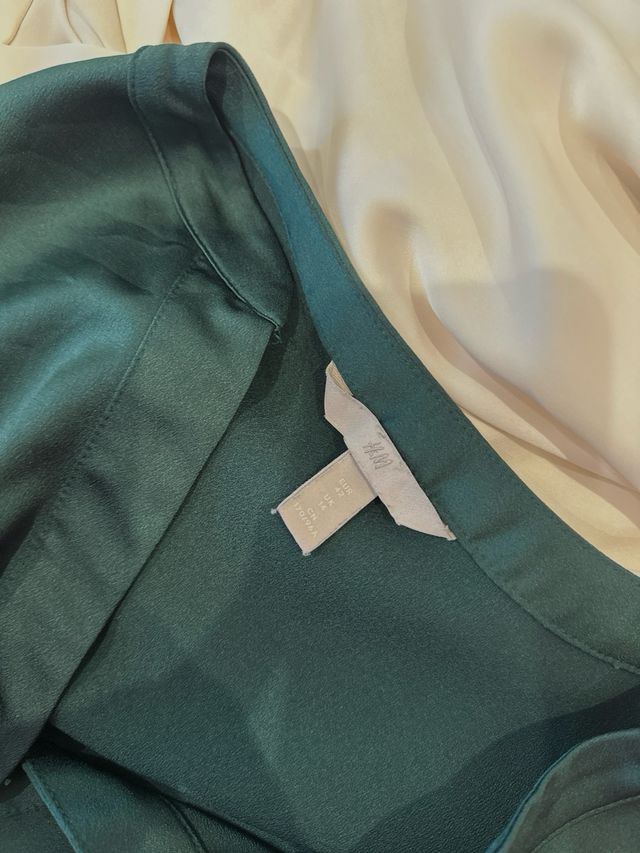 Vestido H&M verde botella