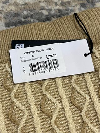 Minigonna Guess Beige Marrone Tg S