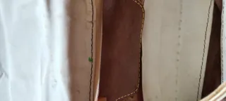 Bolso bandolera de cuero patchwork